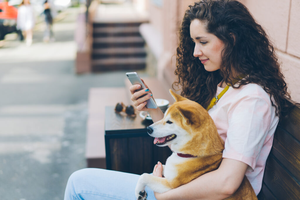 a non-professional dog walker might just sit around the corner on their phone...